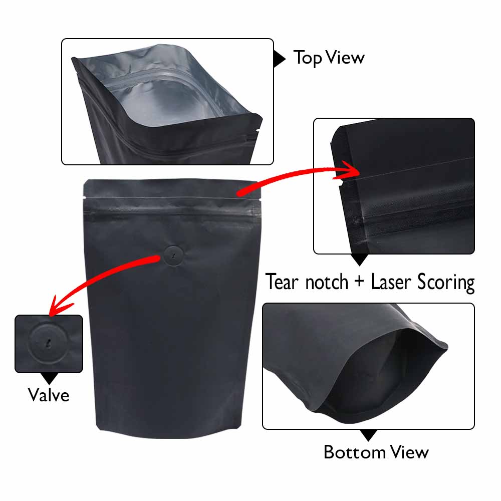 Standup pouch with valve