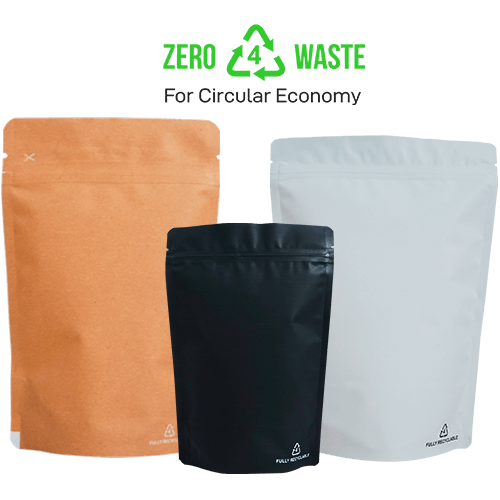 100% recyclable pouches