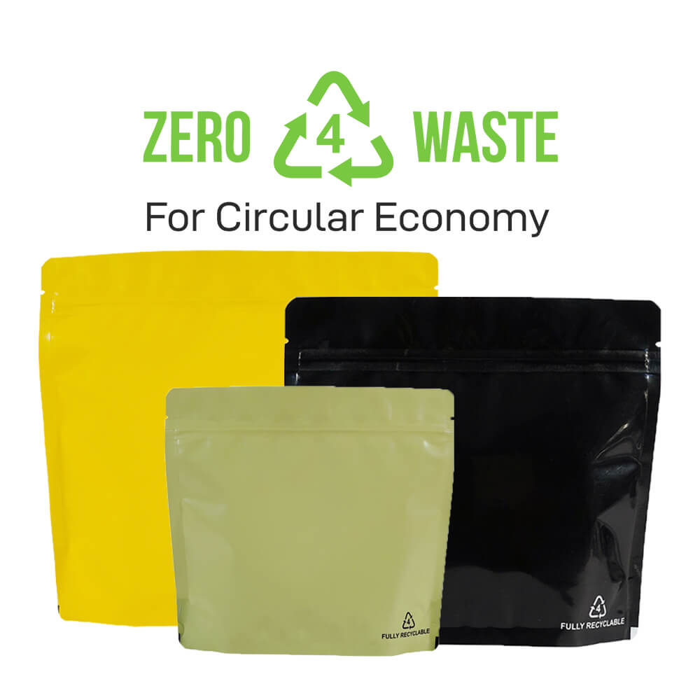 Recyclable Stand Up Pouches Wider Width Size Group