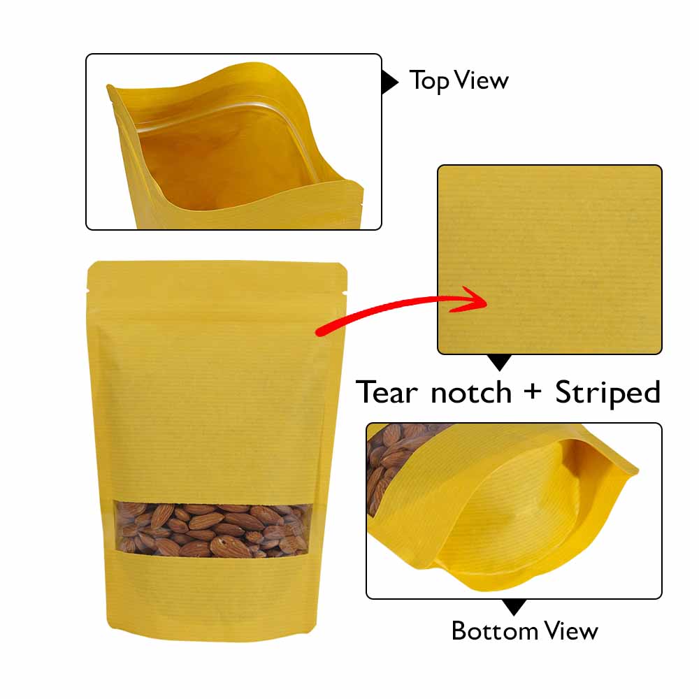Rectangle window standup pouch